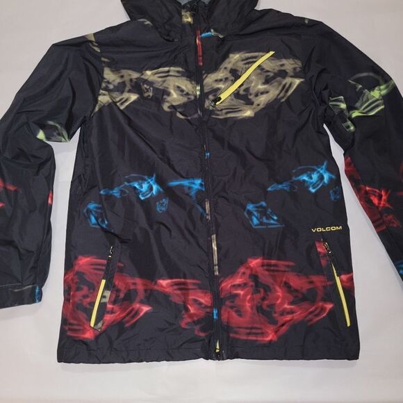 Volcom Volume Insulated Snowboard Jacket Black Multicolor Size Large • Like New! - Picture 3 of 14